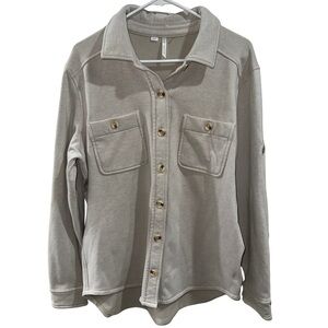 Women’s Travis Mathew Cloud Fleece Button Jacket Golf Emblem Embroidered Size L